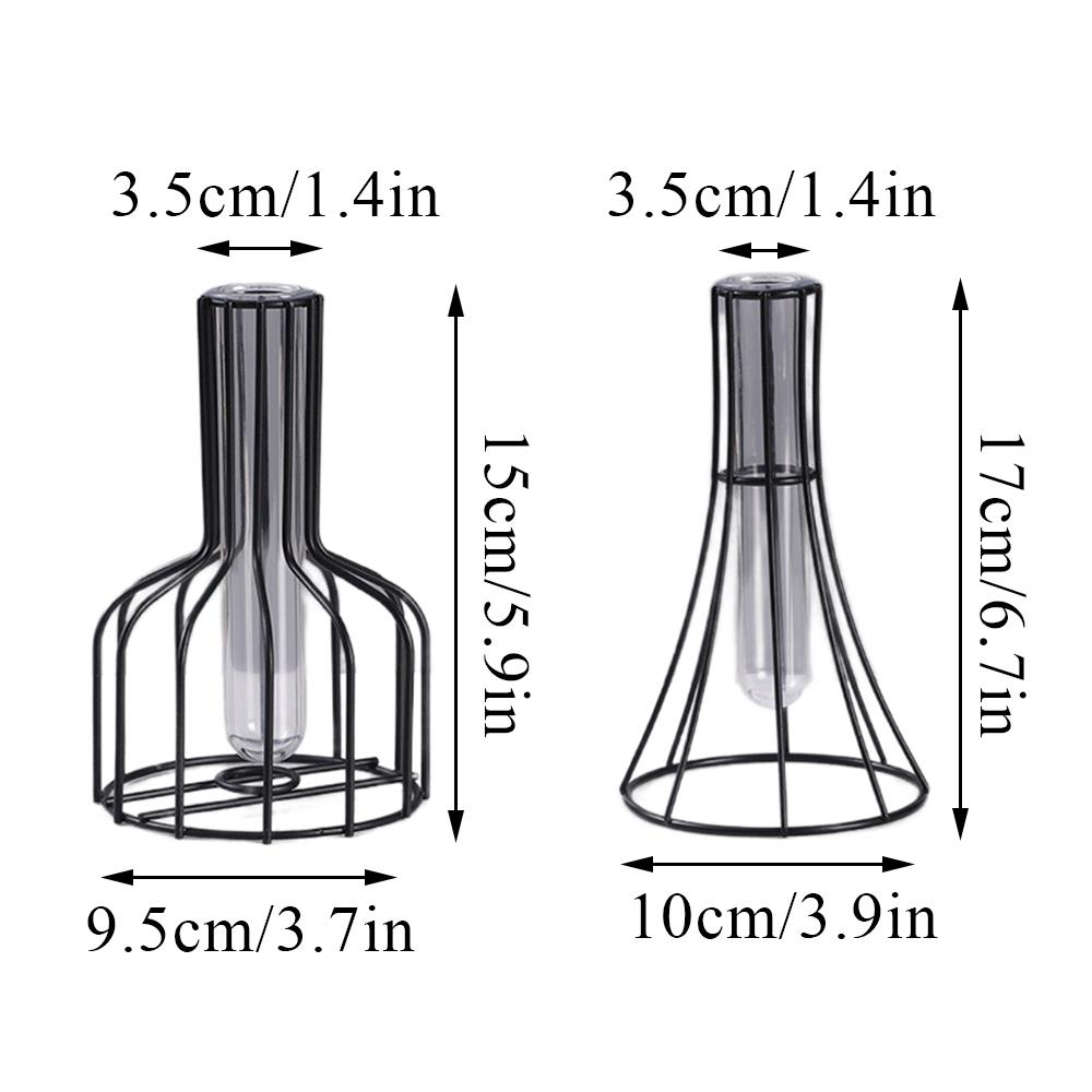 Minimalist  Iron Flower Vase Metal Flower Stand Desktop Vase Hydroponic Vase Home Decoration Hollowed Out Creative Simple