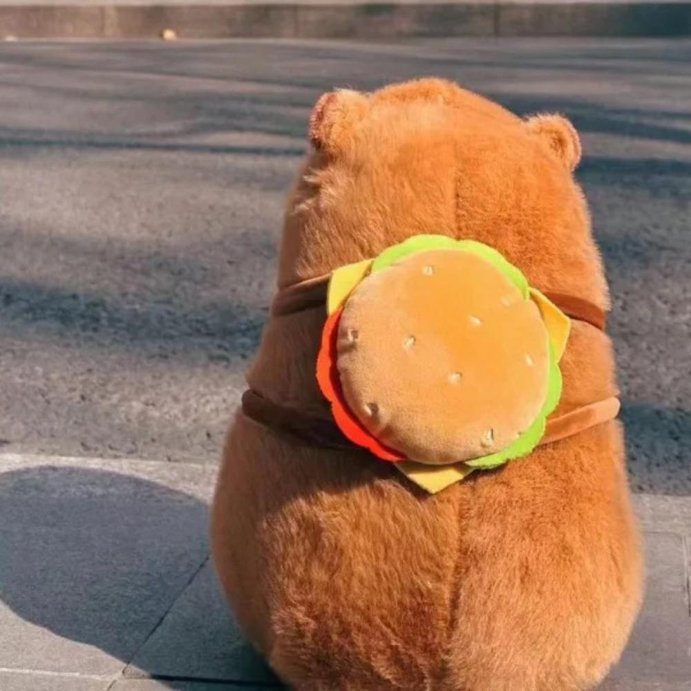 Pibara burger plush toy cute burger burger water guinea pig doll soft doll throw pillow birthday gift 25cm