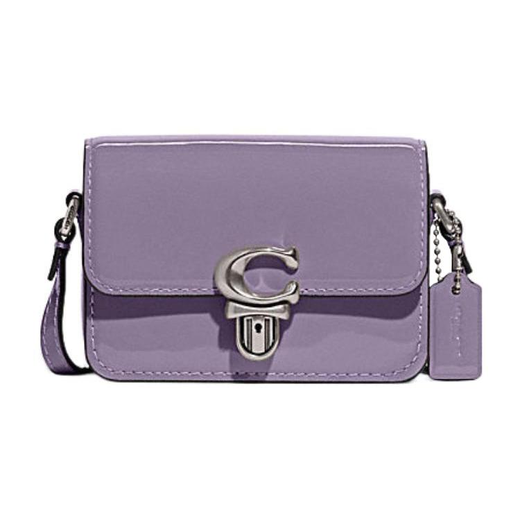 New COACH Studio Cow Leather Shoulder Bag Crossbody Bag Mini Women's Purple CE762-LHVHM