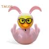 Middle Finger Duck Figurine Bunny Ears Duckling Statue Desktop Duck Ornament Easter Gift for Duck Lovers Office Decor