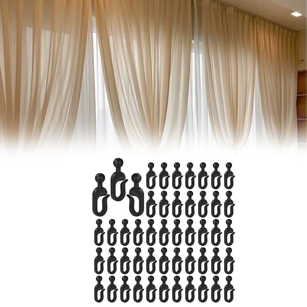High-Quality Plastic Hooks For Gazebo Curtains - 50 Invisible Track Outdoor Gazebo Curtain Plastic Hanging Hook