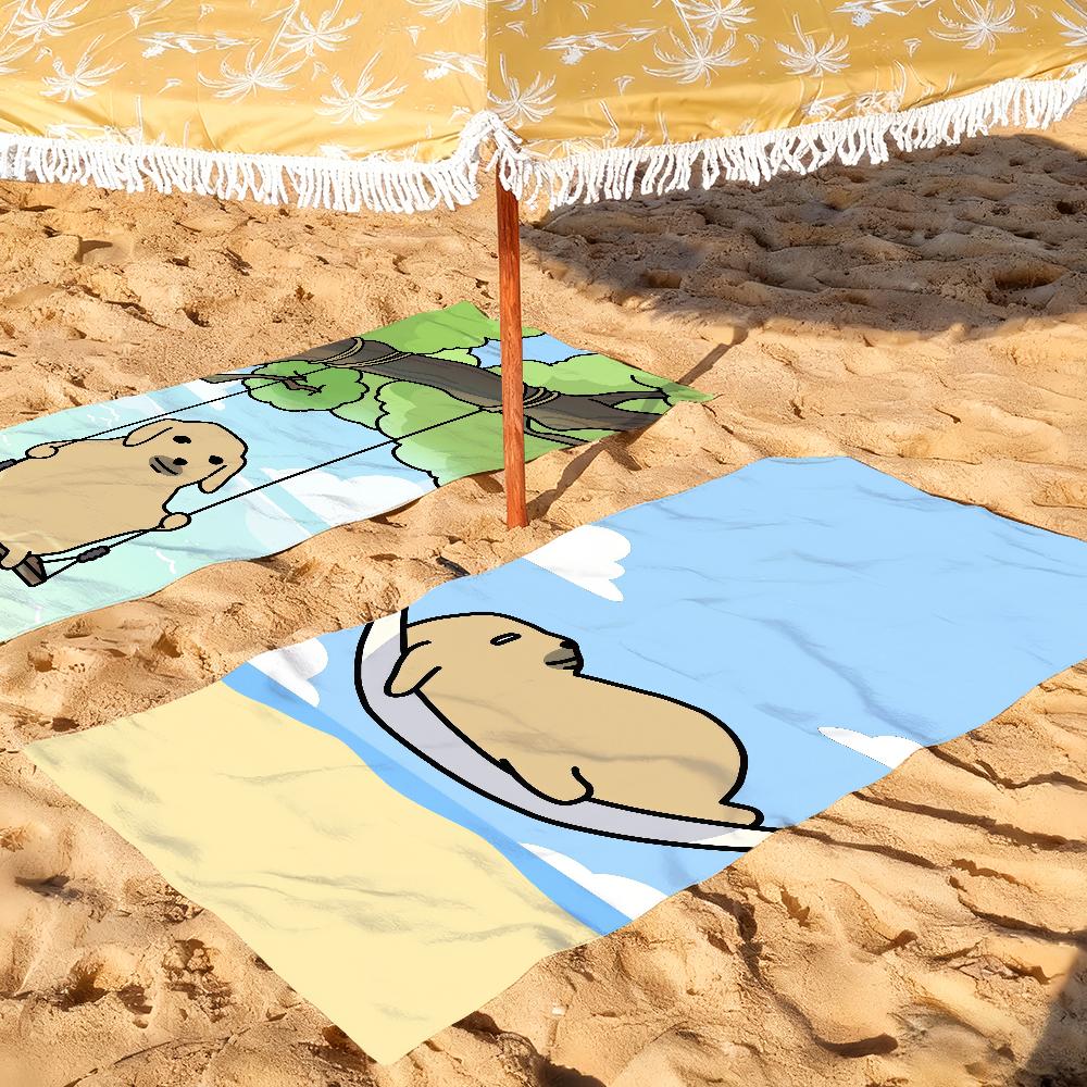 Cartoon Niedlich N-Nudaeng Handtuch Schnelltrocknend Strandhandtücher Sind Geeignet Für Schwimmbäder Camping Yoga Und Das Fitnessstudio