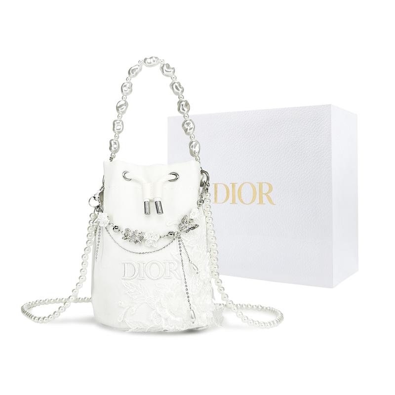 

DIOR Bag [Customized Cosmetic Bag] Moon Shadow Butterfly Glitter Cat Gift Companion Elegant and Exquisite Simple Pearl White-exclusively for the brand білий