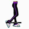 Kids Girls Figure Skating Pants Thermal Lined Waterproof Non-Stick Ice Black With Color Stripe Leggings Training Wear
