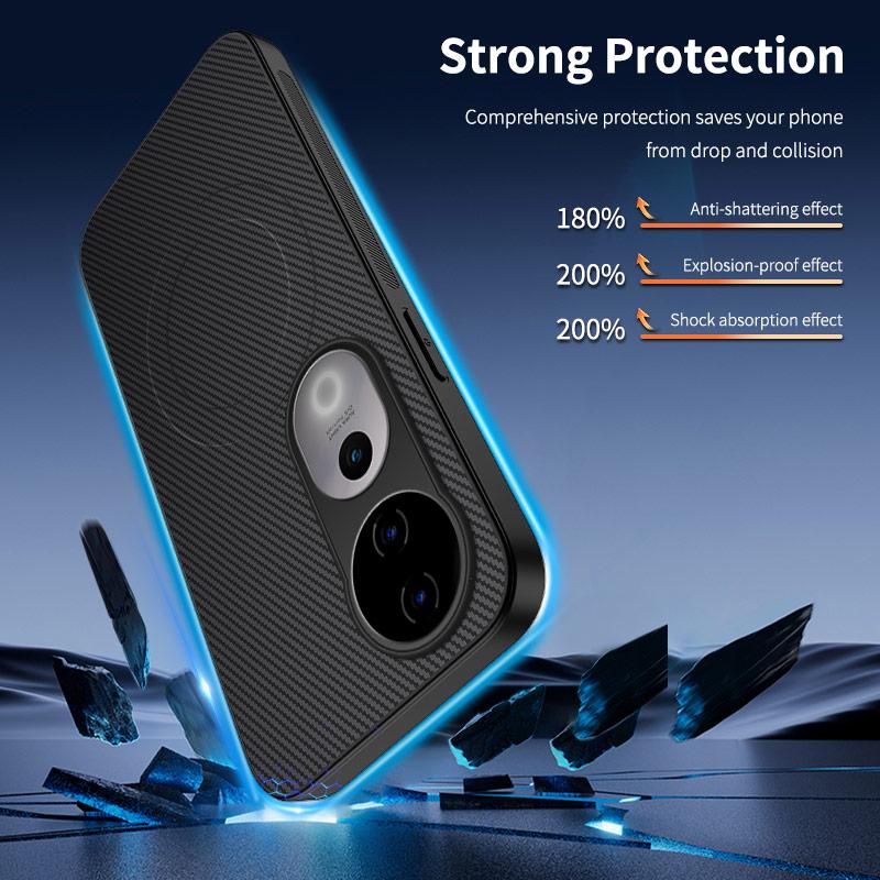 Black Matte Magnetic Mobile Phone Case For Vivo S16 S17 S18 S19 Pro S30 Pro Mini Wireless Chage Mobile Cases For VIVO S18 Pro