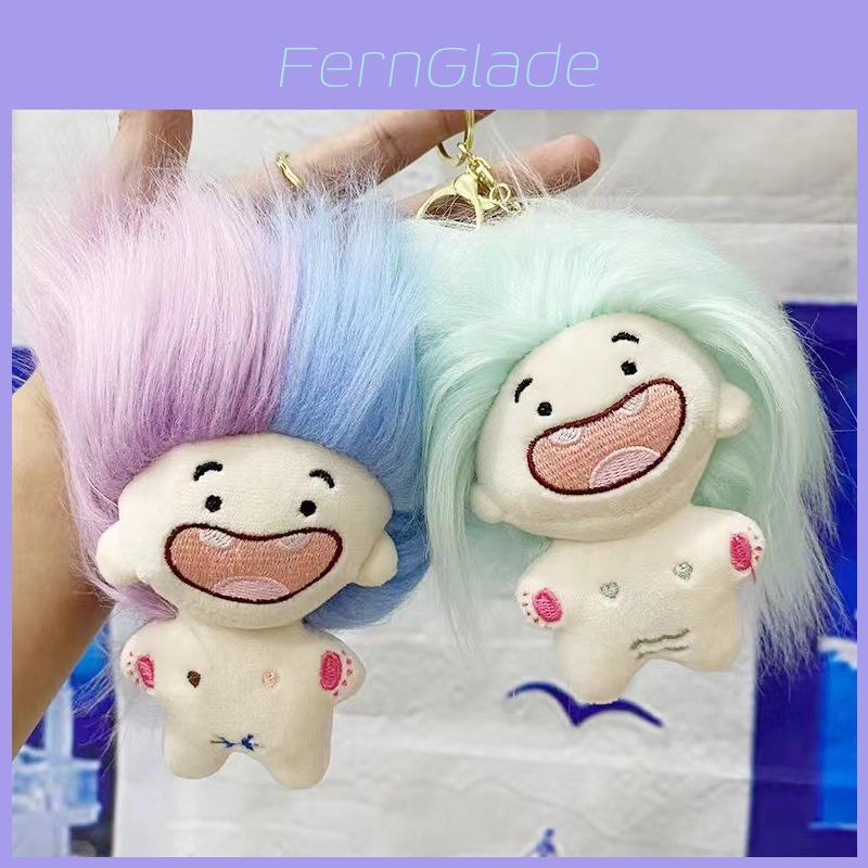 Charming Constellation Missing Teeth Plush Doll Keychain Adorable Zodiac Gift