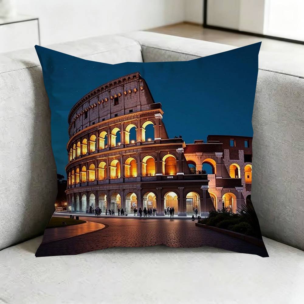 The ColosseumM RomeE Pillow Case Square DoubleSided Sofa Cushion Cover Bedroom Bedside Pillow Gift