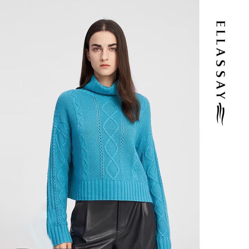 

ELLASSAY Women s Relaxed Fit Wool-Cashmere High-Neck Sweater M