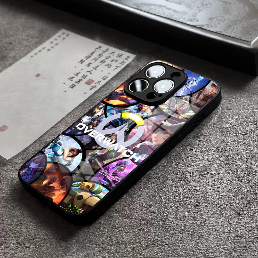 

O-Over-watchS Phone Case For IPhone 17 16 Pro Max 15 Plus 14 Pro 12 11 13 Mini X XR XS Max SE Glass Cover iPhone 17