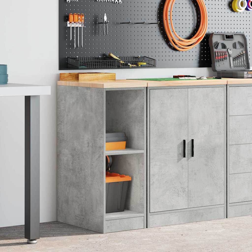 Graue Beton-Aufbewahrungsschrank für die Garage 30x51x85 cm