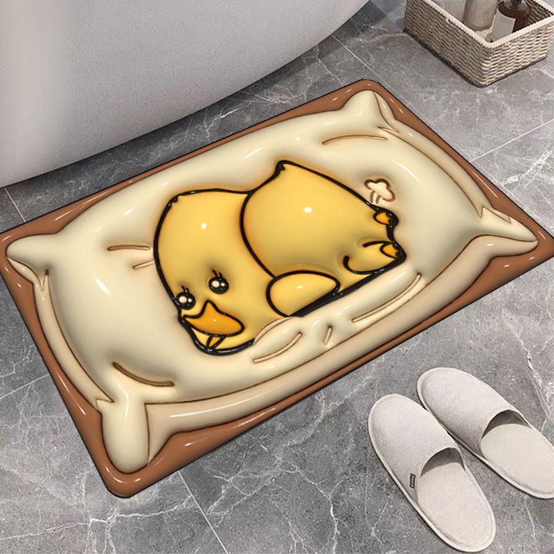 Expandable Cartoon Diatomaceous Floor Mat: Quick-Drying, Water-Absorbent, Anti-Slip, Easy to Clean for Bathroom and Entrance.