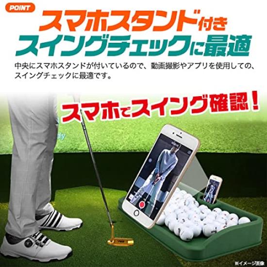 Golf ball tray storage case [can store up to 100 balls] For video shooting apps, elastic, soft rubber, comes with a smartphone stand, perfect for