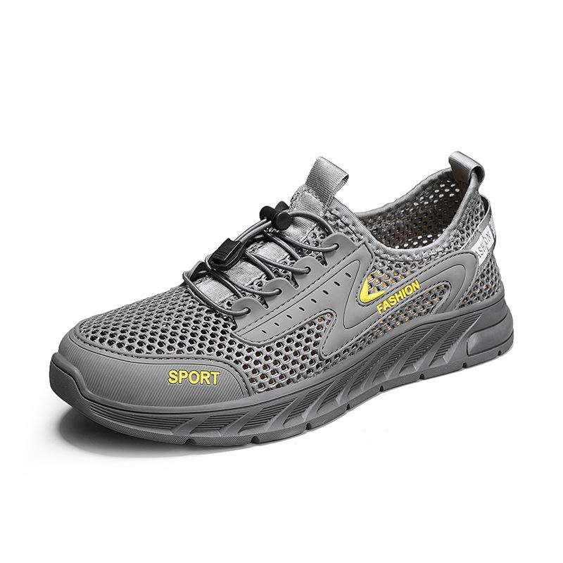 New Summer Breathable Sports Outdoor Mesh Surface Shoes Men's Mesh Casual Summer Hiking Shoes