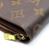 Used LOUIS VUITTON Bifold Wallet Compact zip M61667 Monogram Brown Accessory