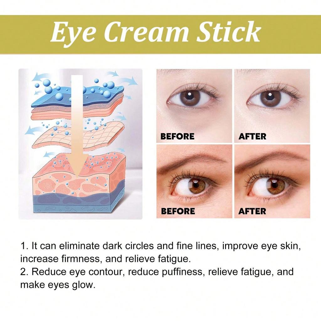 Snail Eye Cream Bar Moisturizing Dark Circles Bags Brightening Relieving Fatigue