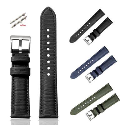 Nylonový řemínek k hodinkám pro Seiko & Huawei GT - Kožený vzhled s rychloupínáním 20mm/22mm