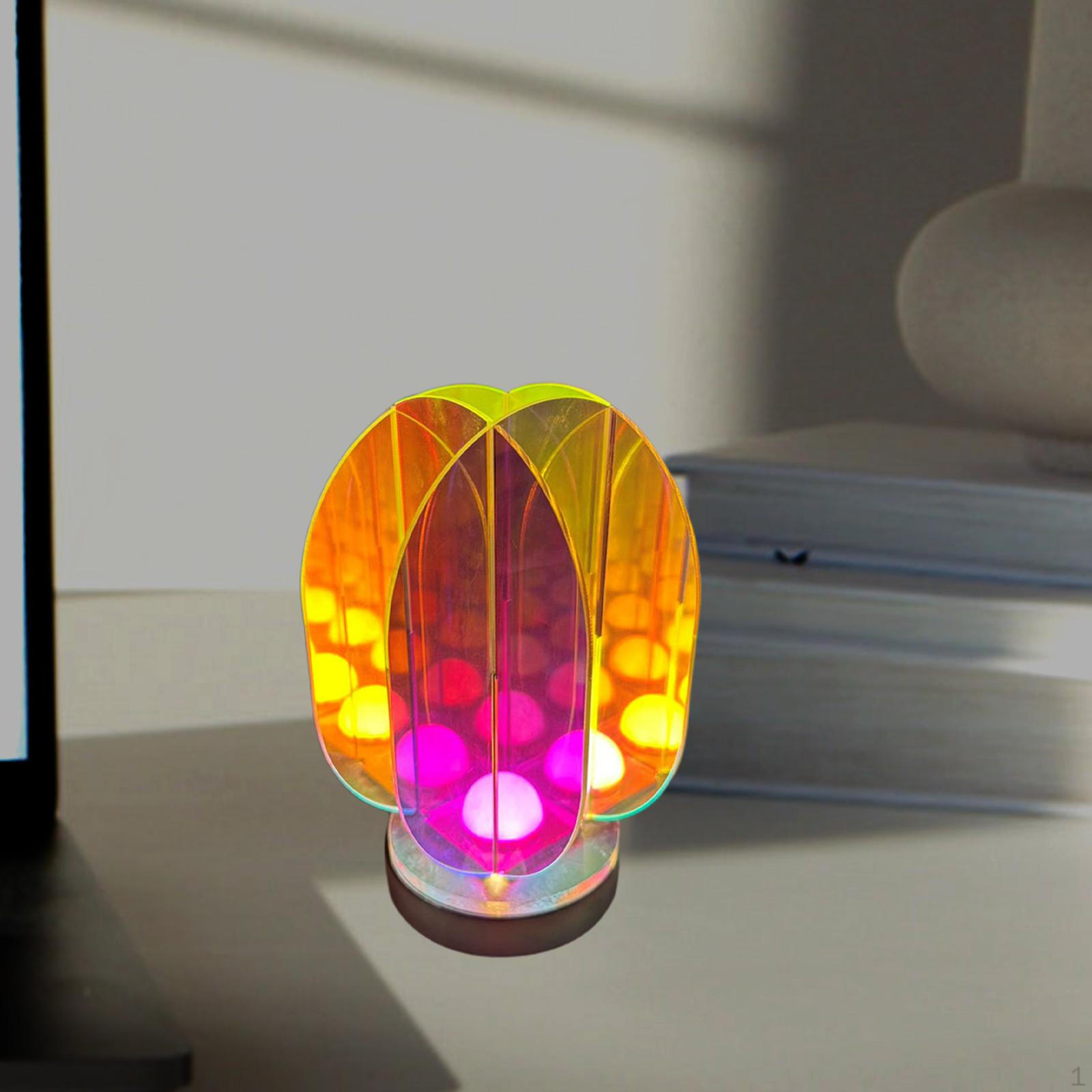 

3D художественная акриловая лампа, красочный современный ночник, декоративная настольная лампа, светодиод для прикроватной тумбочки S