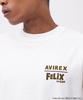 AVIREX FELIX EMBROIDERY LOGO Embroidered Logo Short Sleeve Size T-SHIRT, Men's T-Shirt, M, 030, White, 783-5134035