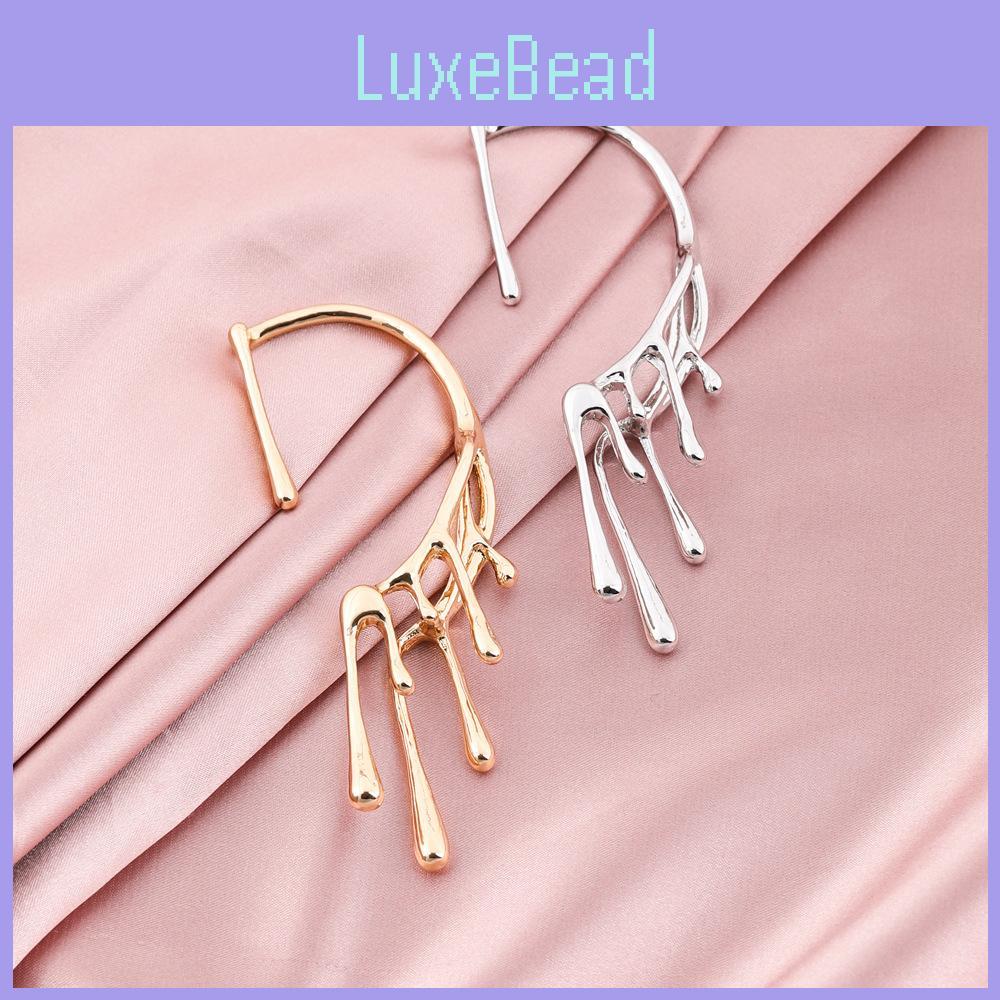 Alloy Geometric Chic Earrings With Irregular Lava Drop Design In Gold Silver And