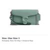 Coach Tabby Leather Envelope Shoulder Bag, Crossbody Bag Small Women's Aquamarine CJ925-LHAQM