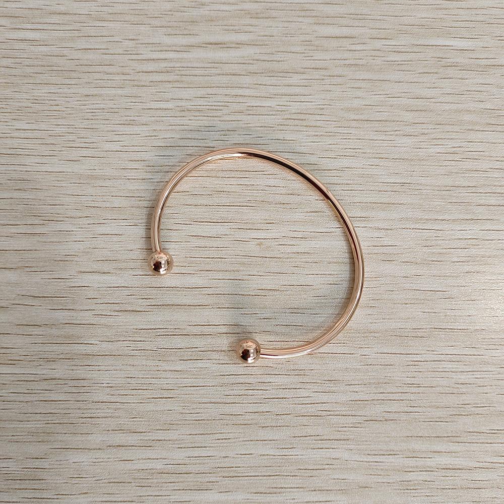 New Fashion Accessories Can Be Freely Diy Open Ball Head Fine Polishing With Thread Waterproof Metal Stainless Steel Bracelet