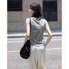 Demana Faux Two-Piece U-Neck Vest T-Shirt