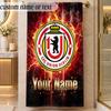 Strandtuch Union Berlin FC Benutzerdefinierter Name Text Personalisierbares Weiches Handtuch für Strand Pool Innenbereich Heimdekoration Geschenk