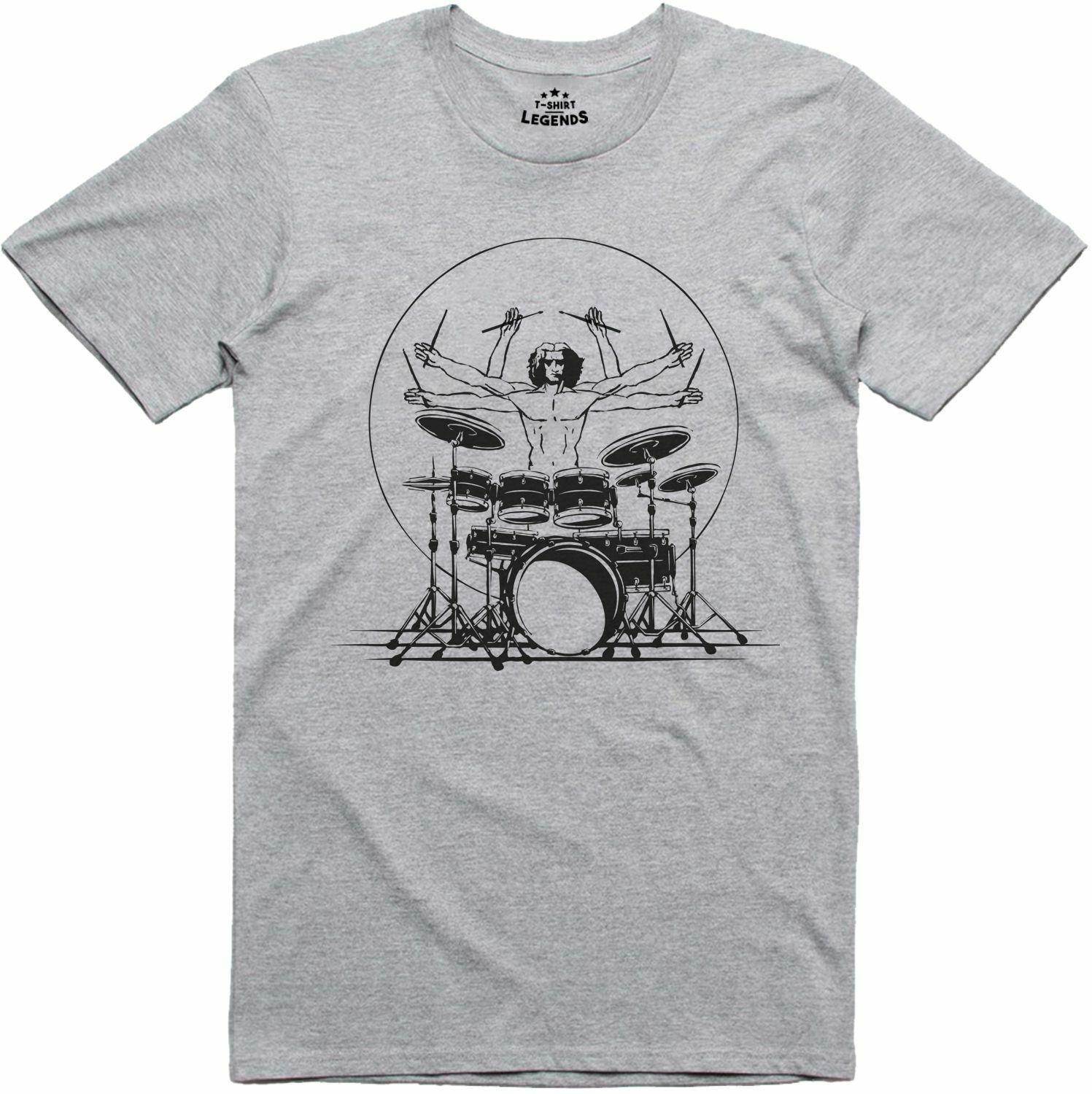 Mens T Shirt Extreme Drummer Rock Grunge Punk Band Regular Fit Tee L