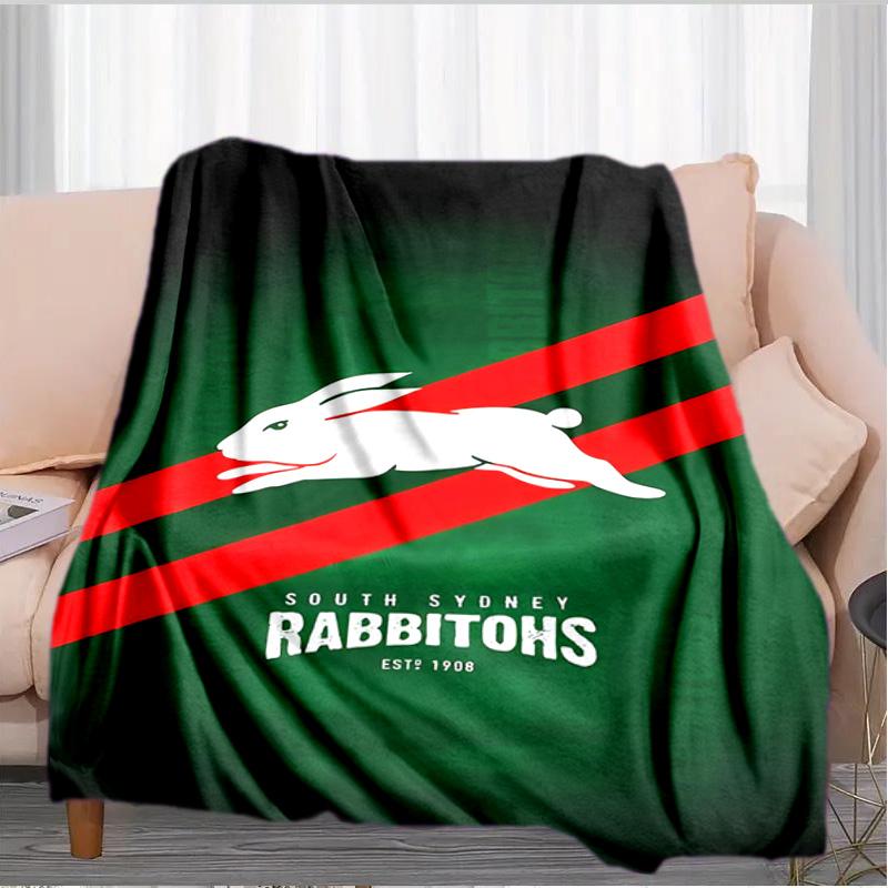 Coperta con Design del Logo dei Rabbit NRL Adatta per Divani, Letti, Uffici e Campeggio - Regalo Perfetto per Halloween Natale
