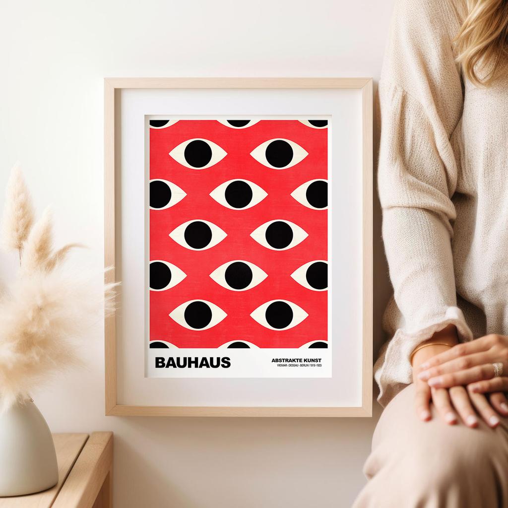 Bauhaus Eyes Pattern Poster