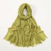 Large Size Cotton Feeling Scarf Women Plain Foulard Femme Luxury Hijab Long Bandana Evening Party Dress Shawls and Wraps