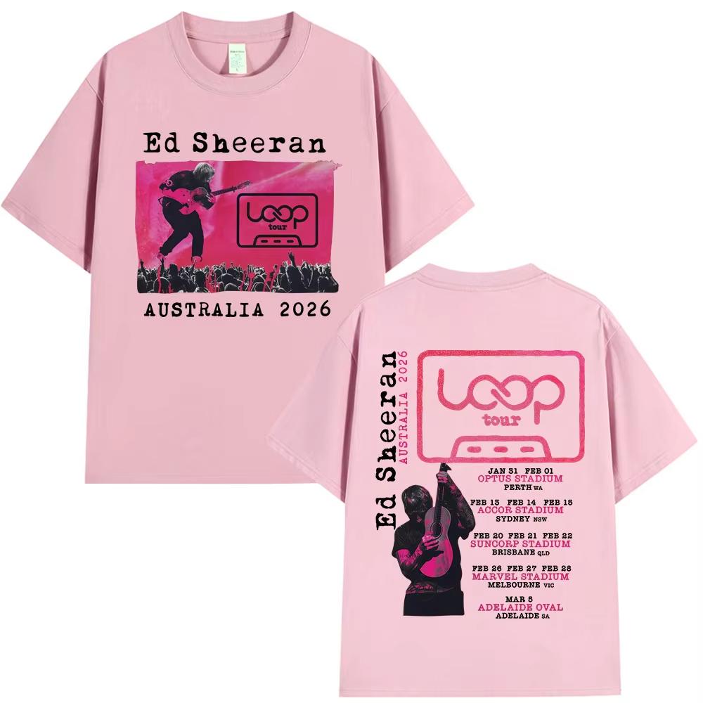 Ed Sheeran Loop Tour Australia 2026 Tour Merch Tshirts Fans Gifts Men Women Clothing Fashion Hip Hop Vintage Casual T Shirts