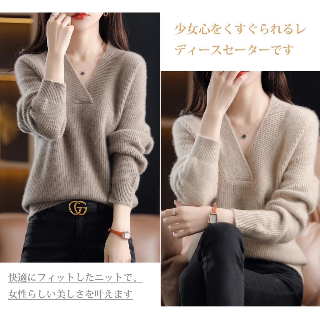 NONELECEDOLE Knit Long Solid Loose Slimming Plus Sizes Perfect for Everyday Winter Women's Sweater, V-Neck, Sleeve, Color, Fit, Pullover, Fashionable,