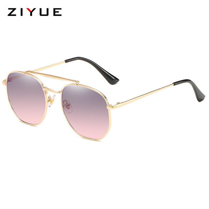 New metal double beam sunglasses, men's and women's sunglasses, European and American trend fashion sunglasses