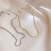 Korean Real Gold-Plated Versatile Clavicle Chain Necklace for Women
