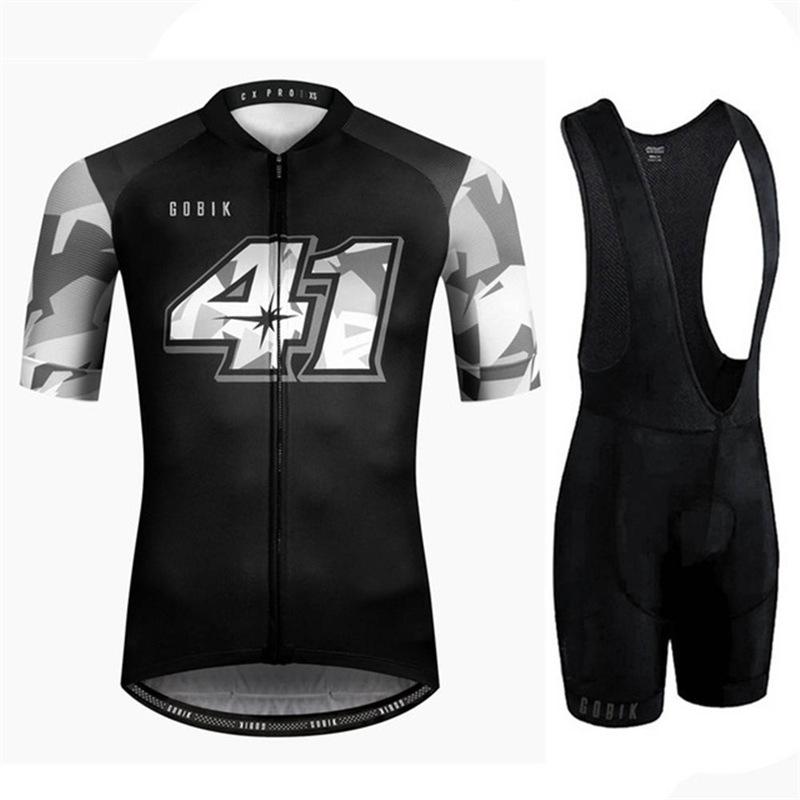 Men's Short-sleeved Overalls Shorts Cycling Suit Sweat-absorbing and Quick-drying