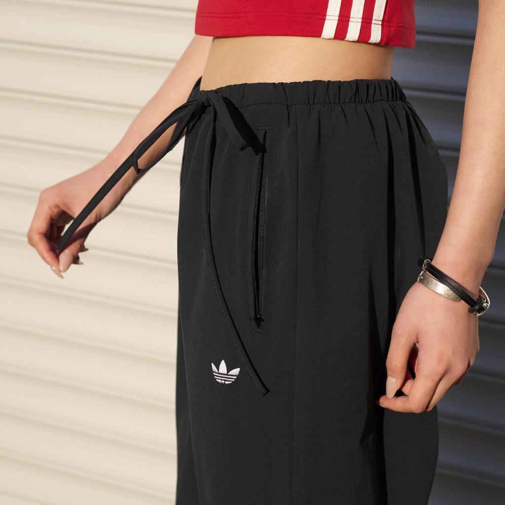Adidas Originals Ribbon Loose Fit Striped Mid Waist Sports Casual Pants Women bottoms KY5688