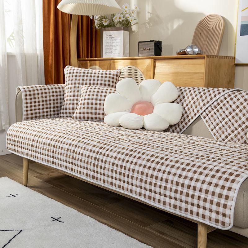 Thick Plush Sofa Cushion Four Seasons Non -Slip Thermal Insulation Sofa Towel Milk Velvet Cushion Universal Sofa Decoration Cover