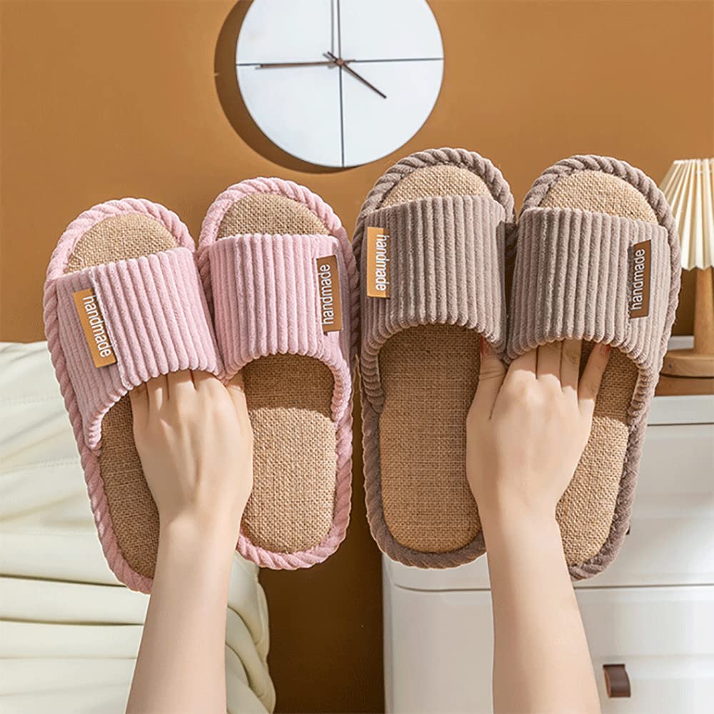 GenericBrands Indoor House Set of for and and Room Stylish Cotton and for and Office Use Slippers, 4, Guests, Spring, Summer, Fall, Women's Men's