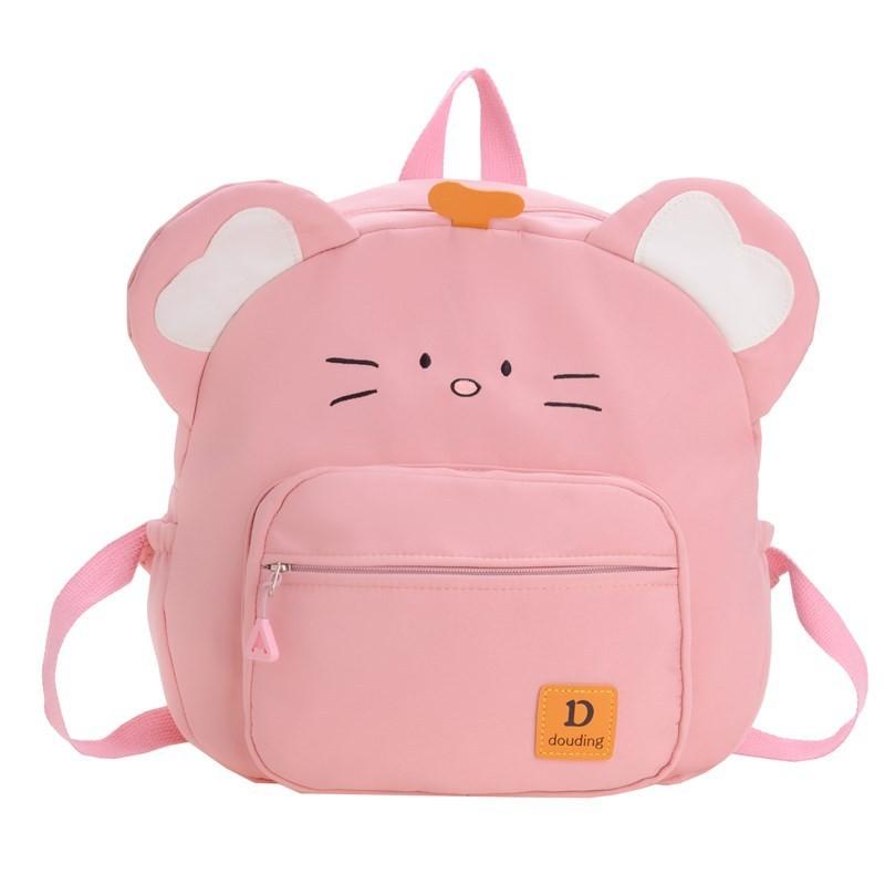 Cartoon Cute Field Mouse Kids Backpack Lightweight Nylon Preschool Bookbags