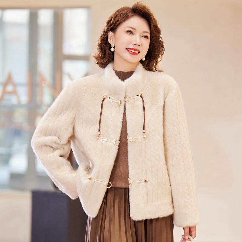 Pasit Women's New Chinese Style Faux Fur Coat