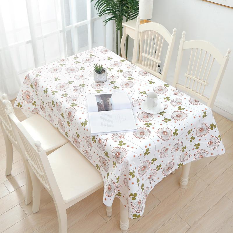 PVC Hotel Waterproof Tablecloth Printed Oil Resistant Rectangular Tablecloth Hotel Plastic Tablecloths Oil Resistant Heat-resistant Cover Cloth