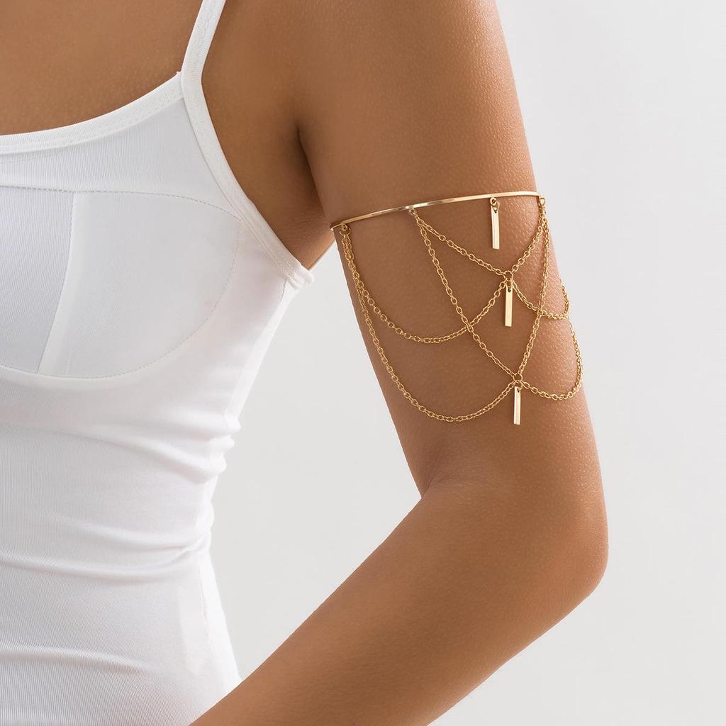 Punk Adjustable Arm Chain with Tassel - European & American Style Beach Arm Bangle