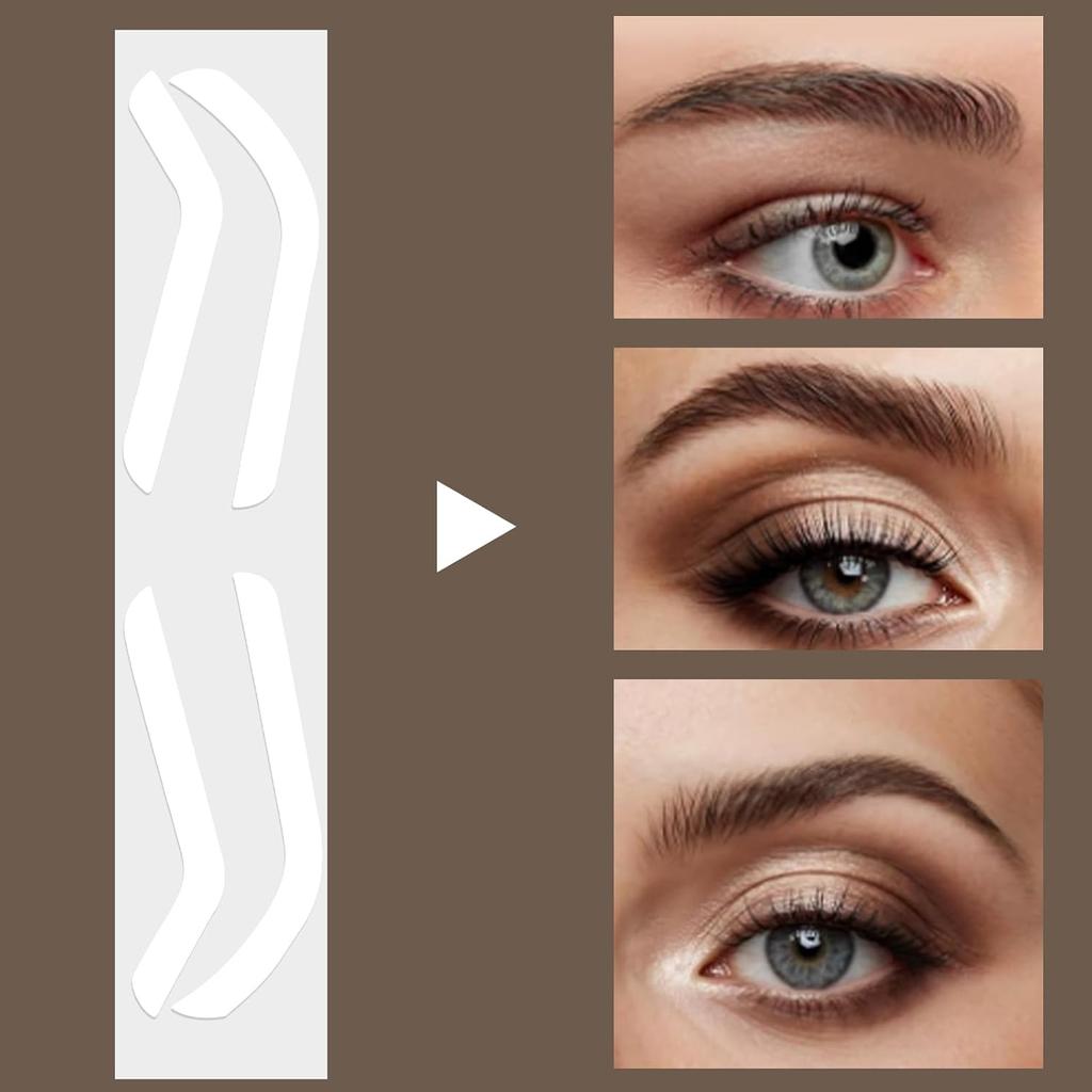 48 Pairs Eyebrow Stencil Stickers Disposable,Disposable Eyebrow Tape,Adhesive Eye Brow Stencils for Women,3 Shapes Eyebrows Tape Strips,Airbrush