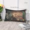 Japanese Anime Pillowcase Kawaii Cat Cute Pillow Case Green Plants Rectangular Cute Pillow Covers 20"x 30" Inch Pillowcases with Hidden Zipper Sofa