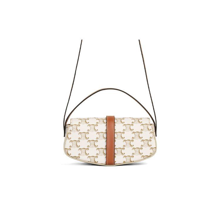 Celine Tabou Monogram Canvas Mini Crossbody Bag Women Bags White 10I592DQ2-01TA