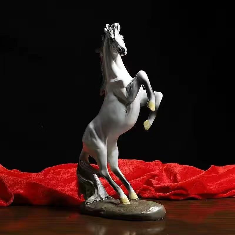 Resin Animal Horse Decoration Sculpture Statue European Style Ornaments Home, Living Room, Office Decoration Accessories