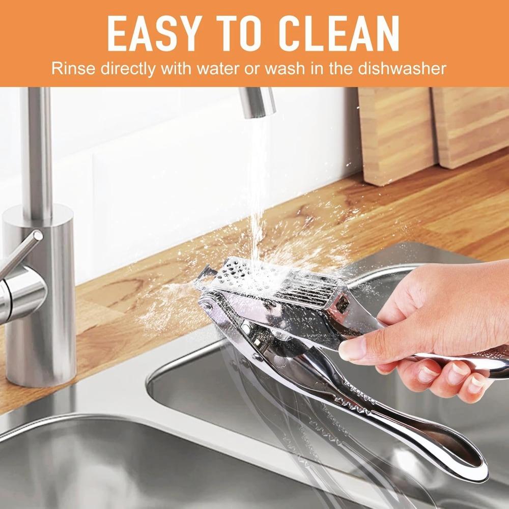 Garlic Press and Slicer 2 In 1,Effortlessly Crush, Slice, and Mince Garlic,with This Versatile Kitchen Tool - Perfect for Home Cooks and Chefs Alike
