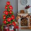 Christmas Fairy Garland Light String LED Decorative Flower Lamp 2 Modes Battery Operated Romantic for Party Escalator Decoration
