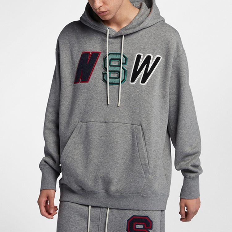 Nike Sweatshirts Men's Gray Hooded Moderate Regular 943574-091